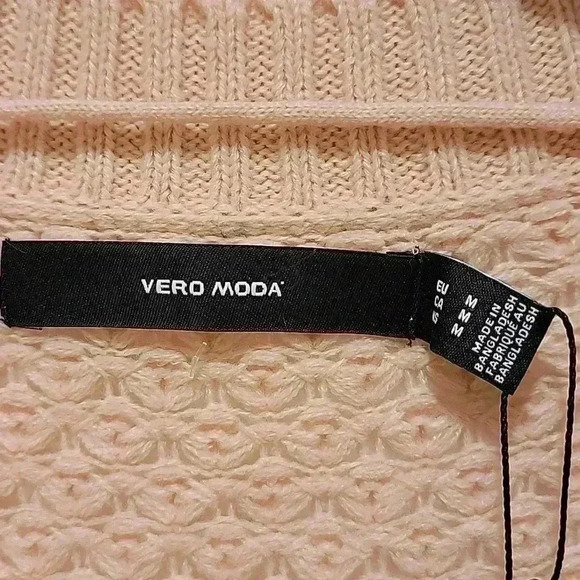 Vera Moda Textured Open Cardigan Sweater Size Medium - Picture 2 of 7